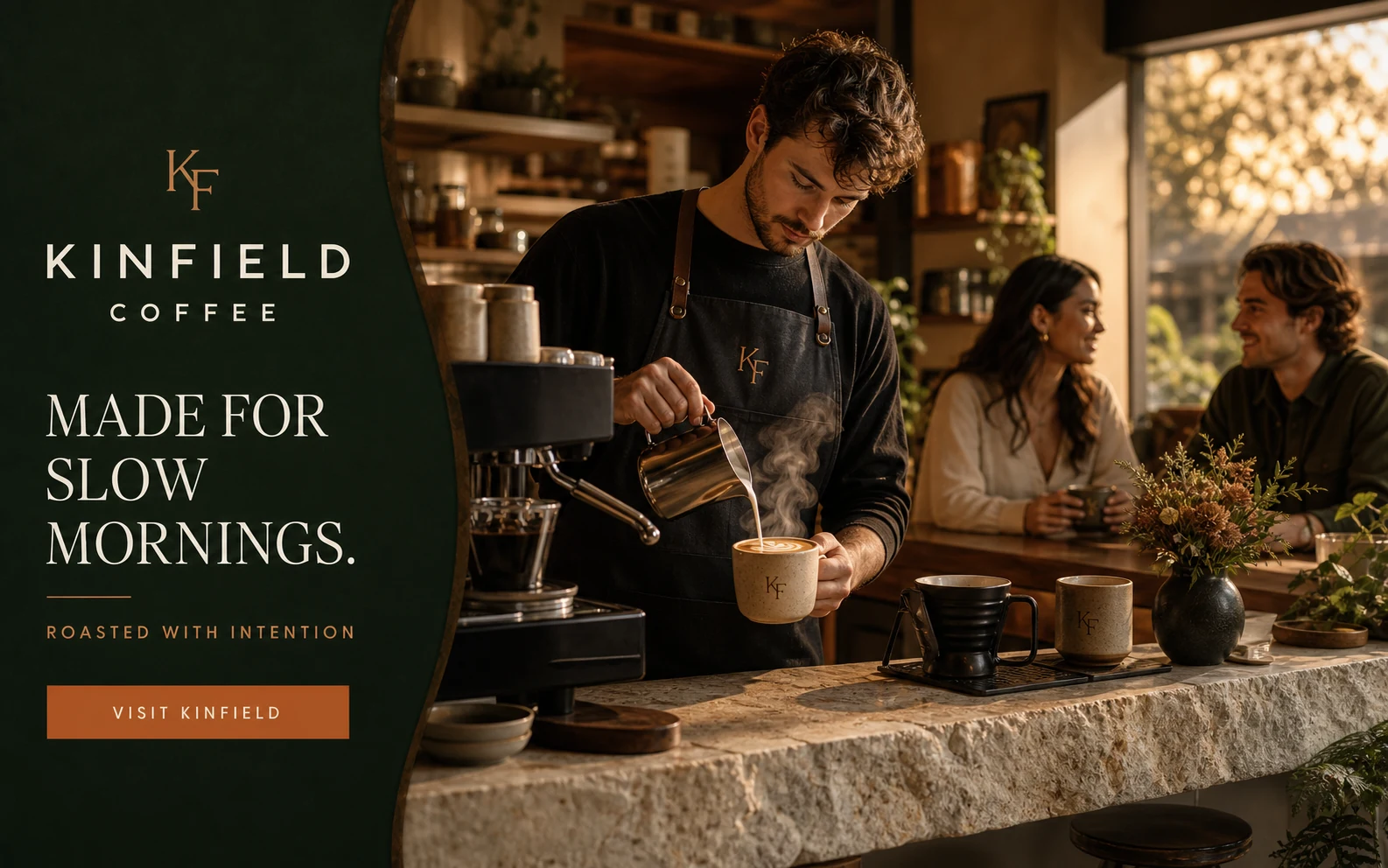 KINFIELD COFFEE slow mornings concept
