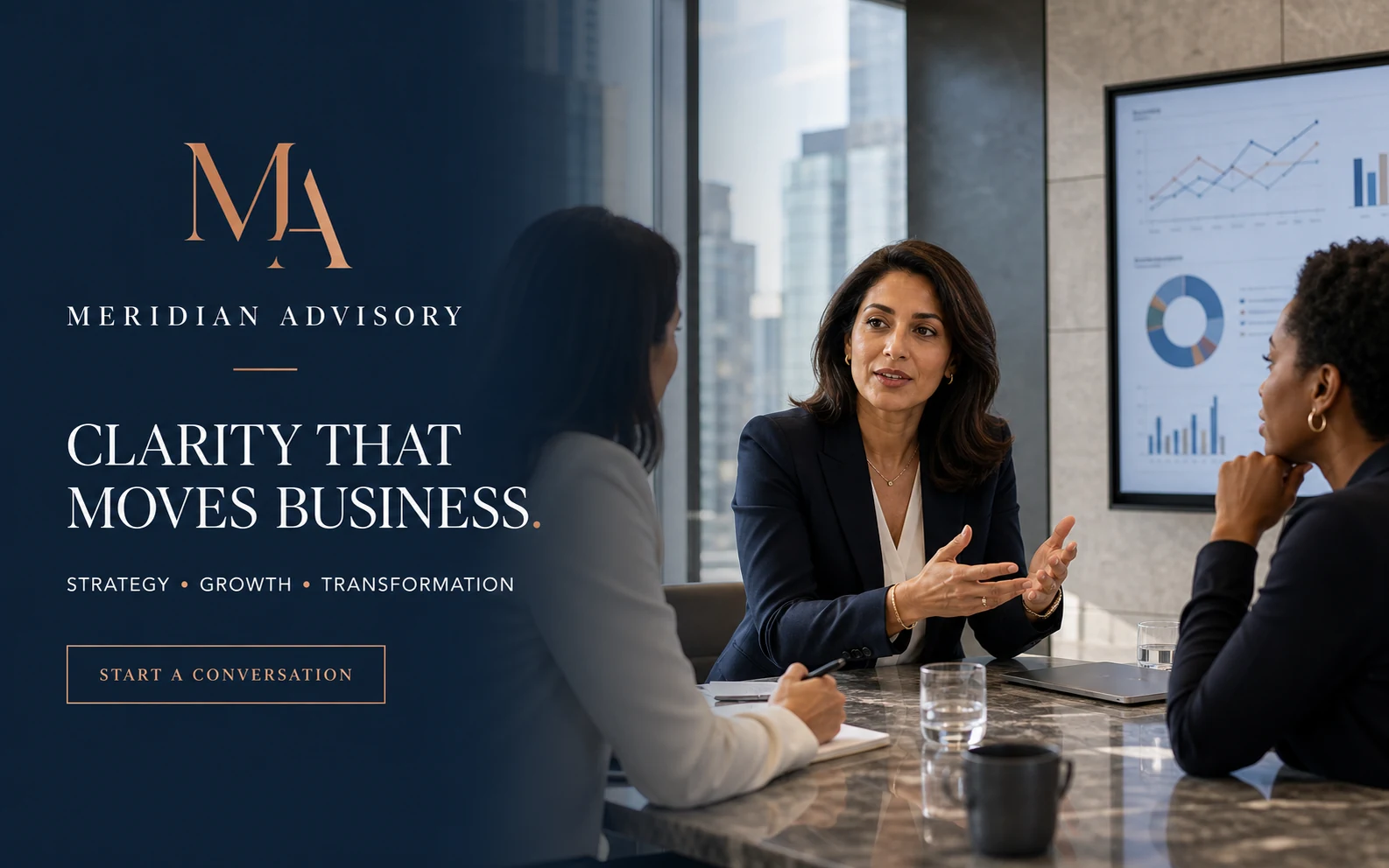 MERIDIAN ADVISORY clarity campaign concept